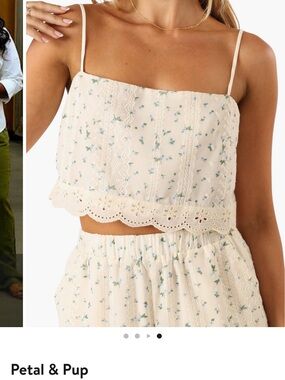 Petal and Pup Alison two piece blue floral set